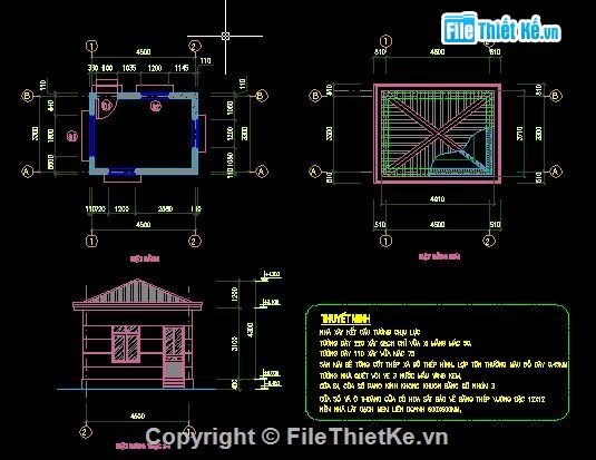 nhà bảo vệ,Bản vẽ chi tiết,cổng cơ quan